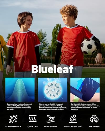 Blueleaf Youth Compression Shirt Boys Long Sleeve Athletic Undershirt Kids Quick Dry Base Layer Tops for Football Baseball4