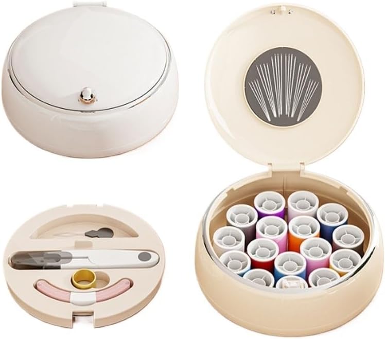 LWECMGSA Mini Household ABS Magnetic Suction Needle Thread Box Portable Patch Repair Kit Sewing Bag