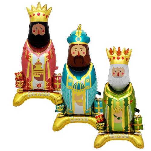 Goowafur Globos Para Fiestas Infantiles | 3 Piezas de Figura Real de Pie Suministros Festivos | Globos Decorativos Festivos | para Hogar Tienda Eventos Corporativos Reuniones Familiares Escuela