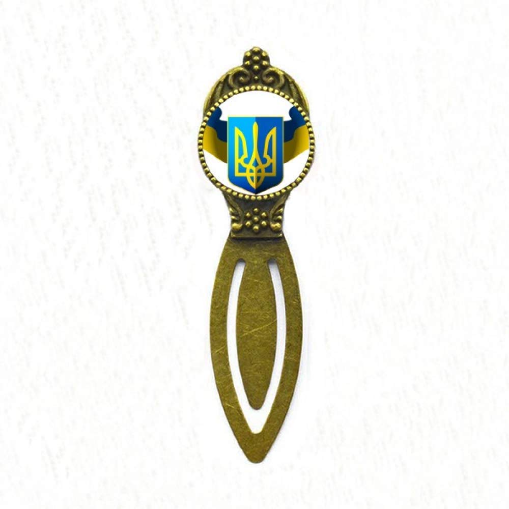Marque-page Ukraine rétro de collection avec Tryzoub ciselé - 5