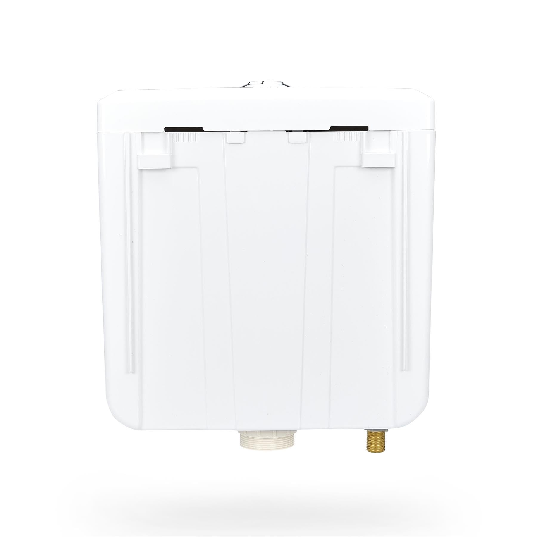 LavaTap FlushDaddy - Cisterna compacta de doble descarga – Cisterna de inodoro delgada con válvula de descarga doble y válvula de llenado – 6L/3L descarga ajustable – Entrada inferior para inodoro de