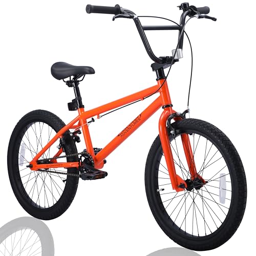 Discovery Adventures (�f�B�X�J�o���[ �A�h�x���`���[�Y) BMX���]�� ���a�� �~�j�x���o�C�N �X��� �t���[�X�^�C�� 20�C���` �L�b�N�X�^���h U���^���A�u���[�L ���S�Ҍ��� (Happy Orange)