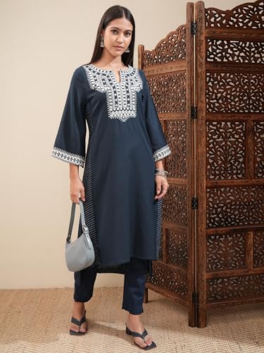 Image of Vishudh Women's Kurta | Comfortable Ethnic Wear for Daily Use | Lightweight & Breathable Indian Top