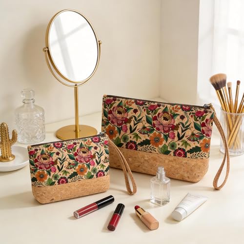 Image of boshiho Natural Cork Clutch Wristlet Wallet Cell Phone Card Holder Coin Purse Bag