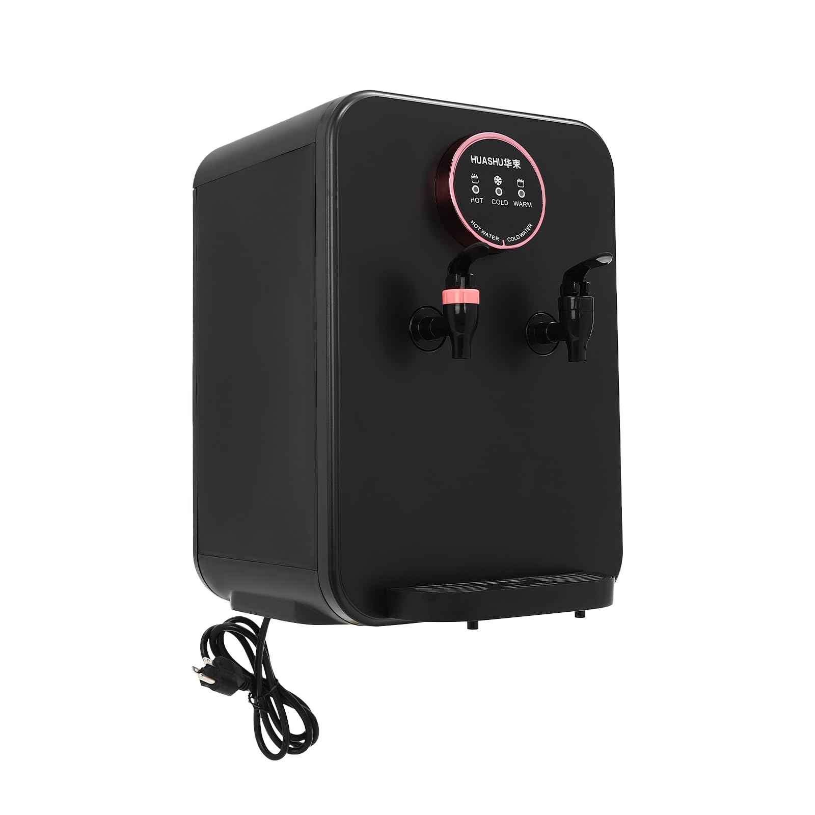 Countertop Bottleless Water Cooler Dispenser for 1.19 to 4.99 Gallons, 3 Temperature Settings, Top Loading Water Cooler Dispenser for Home Office School, Black