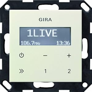 Gira 228401 RDS Unterputzradio Cremeweiß