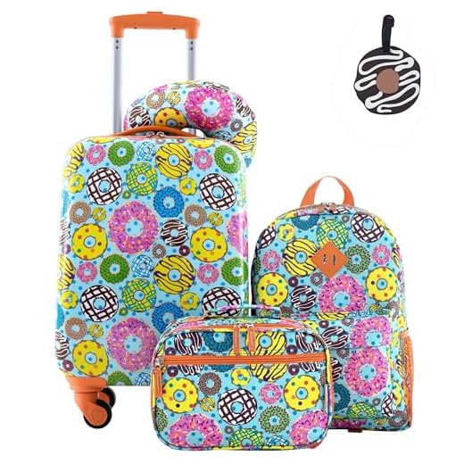 Best luggage brands kids Doughnut-Themed Kids' Luggage Set