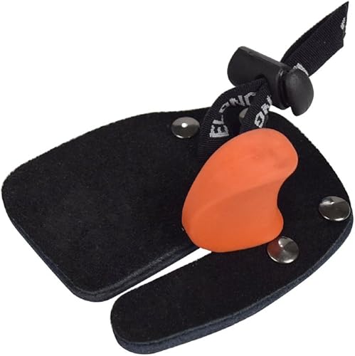 Miniatura 18 de Lengüetas de tiro con arco para dedos y protección de piel de vaca para arco recurvo para diestros Azul