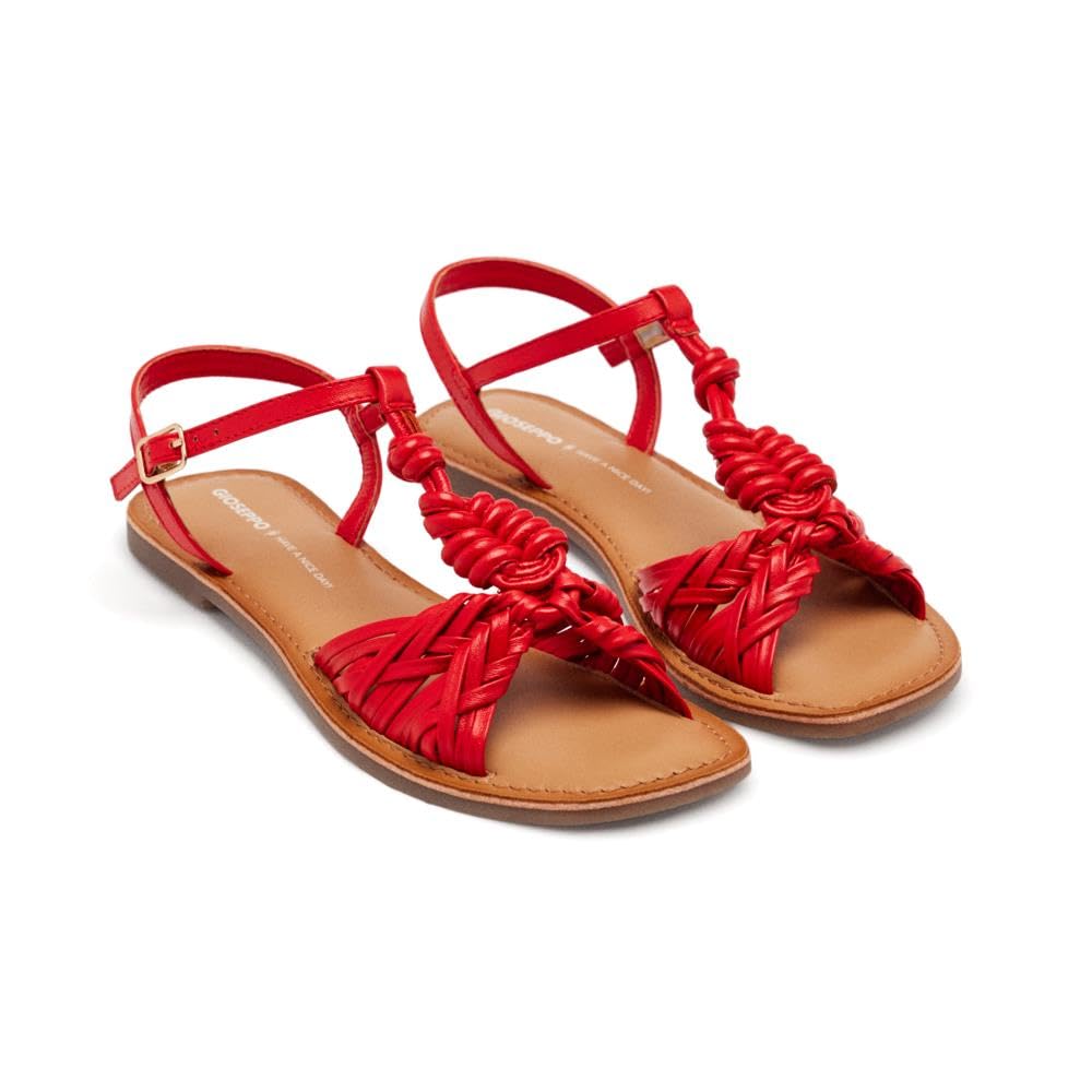 GIOSEPPO Women's Walden Flat Sandal, red, 4.5 UK