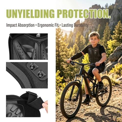 Protector de pecho para niños HANABASS con correas ajustables para motocross 2
