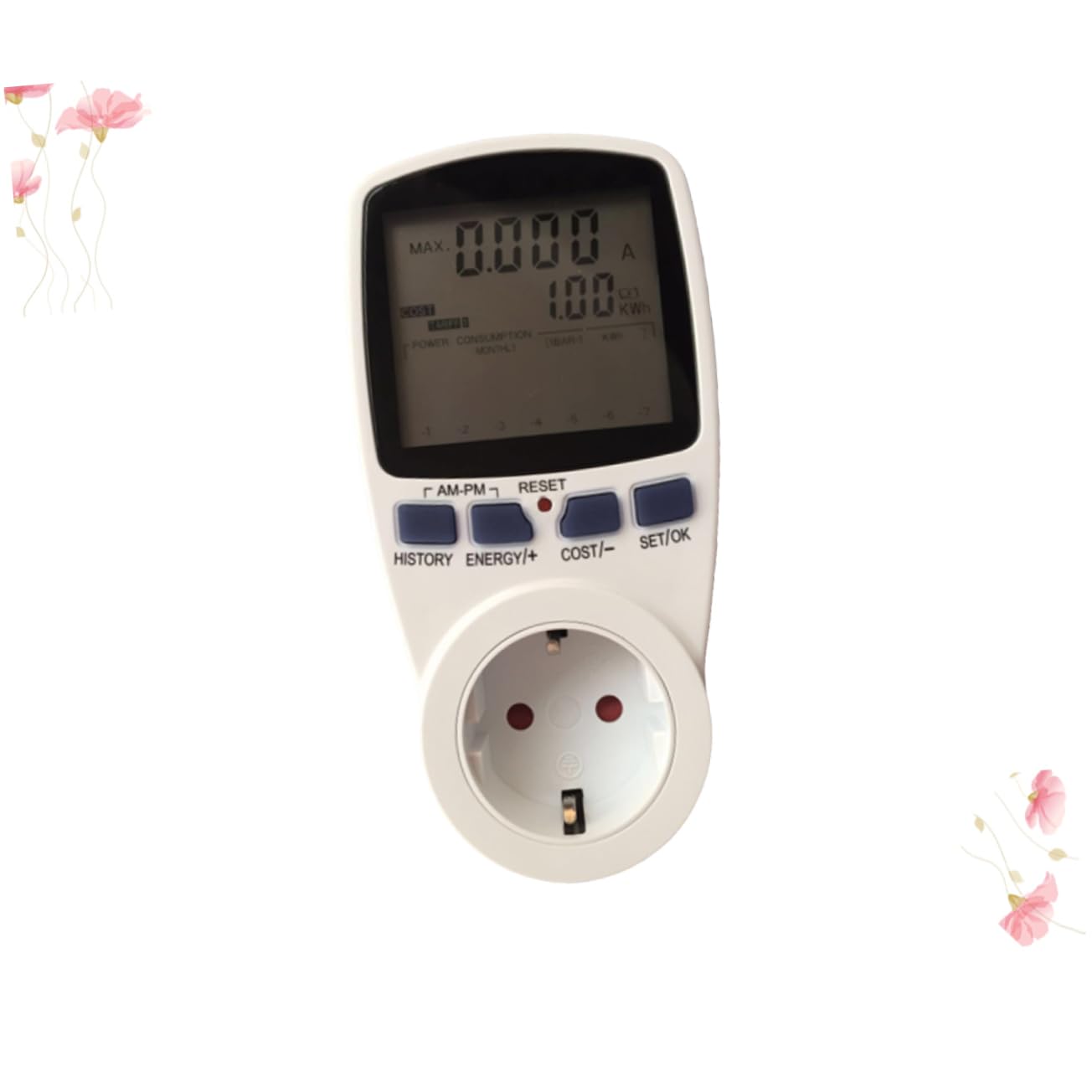 Prise de Lecture Compteur D'énergie Multifonction Blanc Plastique