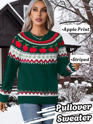 ShawGobow Green Apple Fair Isle Sweater for Women - Image 6