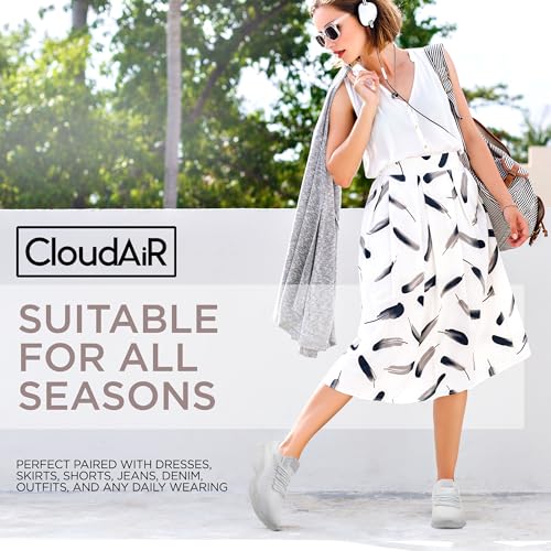 Image of CLOUDAIR Vesta Women's Sneakers: Casual Running, Walking Arch Support Shoes, Lightweight Slip-On Sock Design, Non-Slip Work Shoes for Women, Comfortable Air Cushioned Platform Sneakers