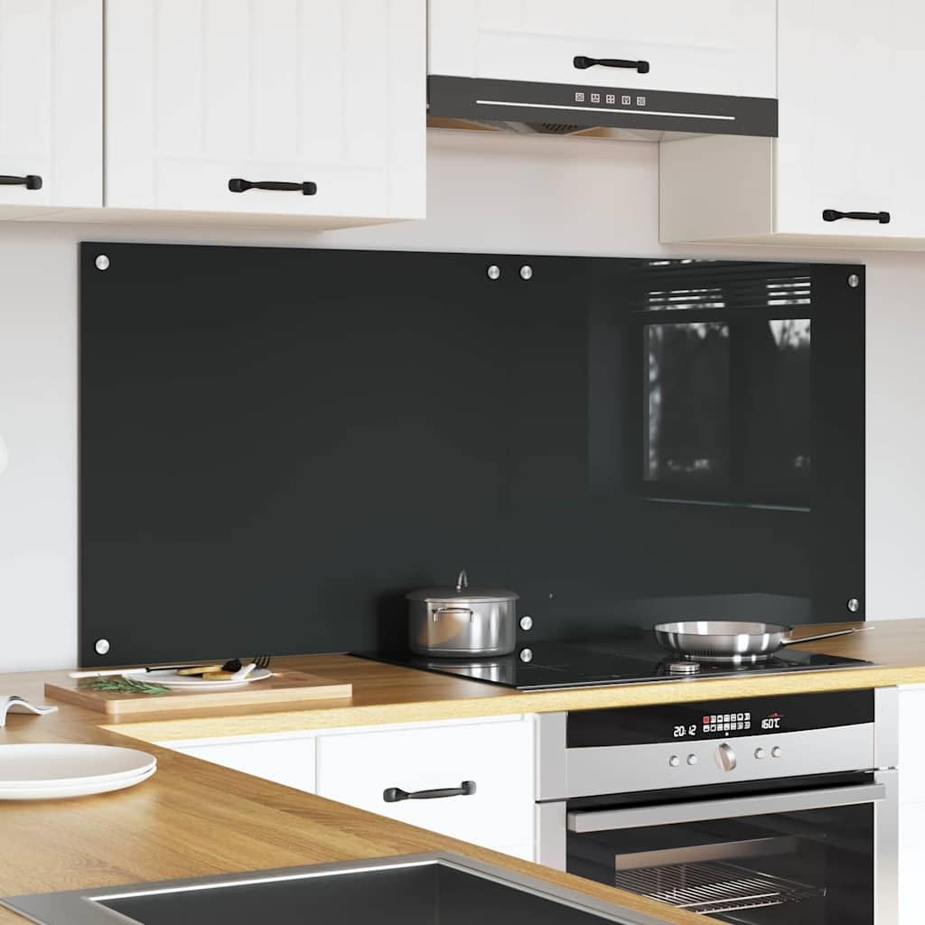 Generisch Küchenrückwand 2 pcs Dunkelgrau 70 x 60 cm Gehärtetes Glas,Heim & Garten,Küche & Esszimmer,Küchenhelfer & -utensilien-3415460