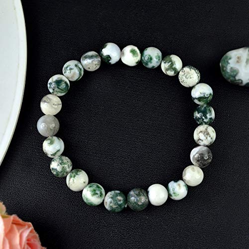Image of Reiki Crystal Products Natural Crystal Stone 8 mm Round Bead Bracelet for Men & Women | Stretchable Gemstone Bracelet for Meditation, Yoga, Reiki & Daily Wear