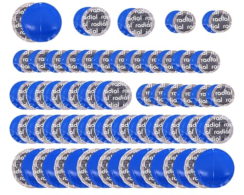 HUAZIZ Reifenreparatur Flicken, 100 Stück 32mm/42mm/58mm Auto Runde Naturkautschuk Reifen Reifenpannen Reparatur Kalt Flicken Tubeless Flicken Auto Fahrrad Reifen Flicken Reifen Reparatur Flicken