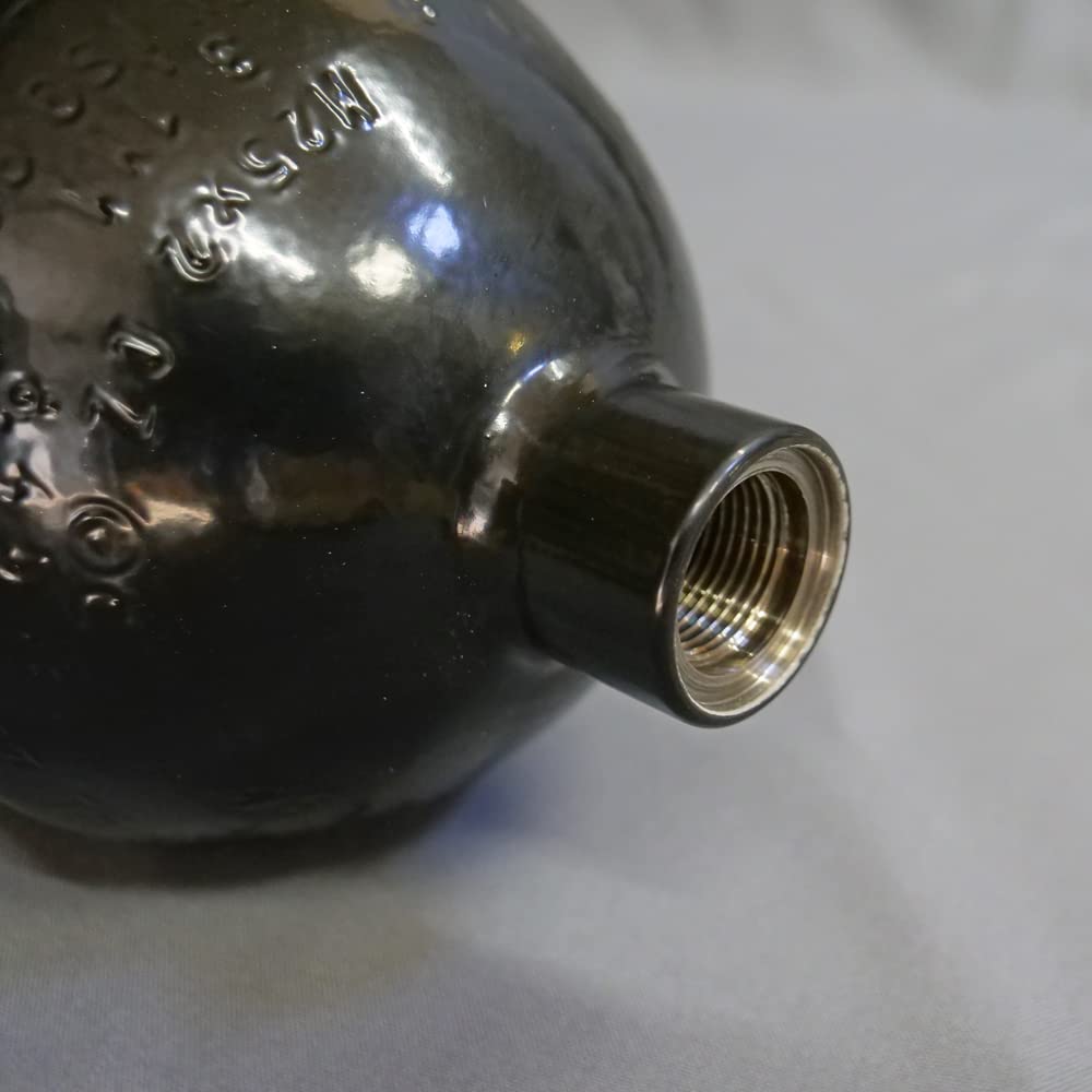 Stahlflasche/Tauchflasche 8 Liter 230 bar 140mm M25x2 ohne Ventil schwarz
