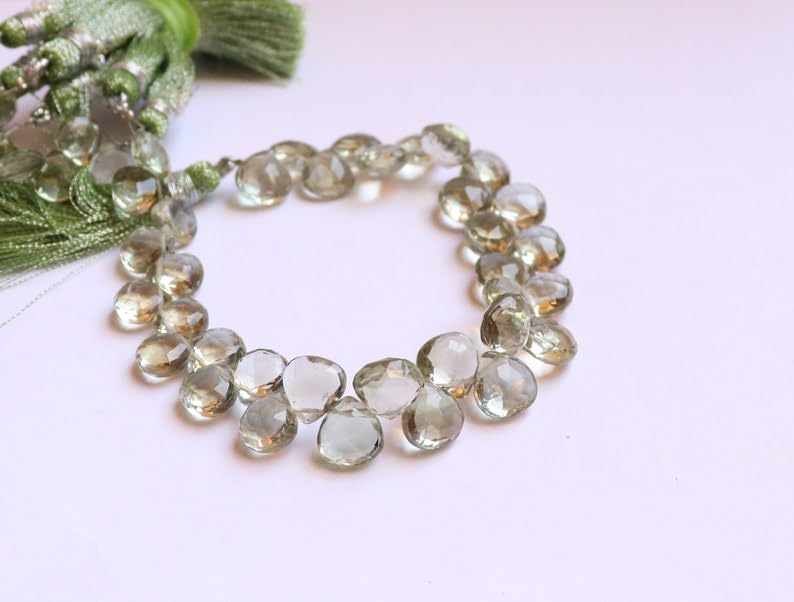 Perles améthyste verte naturelle 8-9mm pour réparer et personnaliser vos vieux bijoux