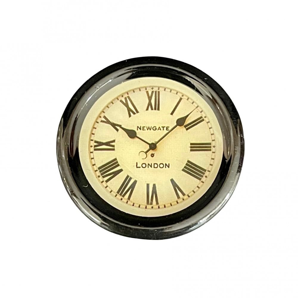 Dolls House Large Black Wall Clock (D4234) - 1:12 Scale Miniatures | Minimum World