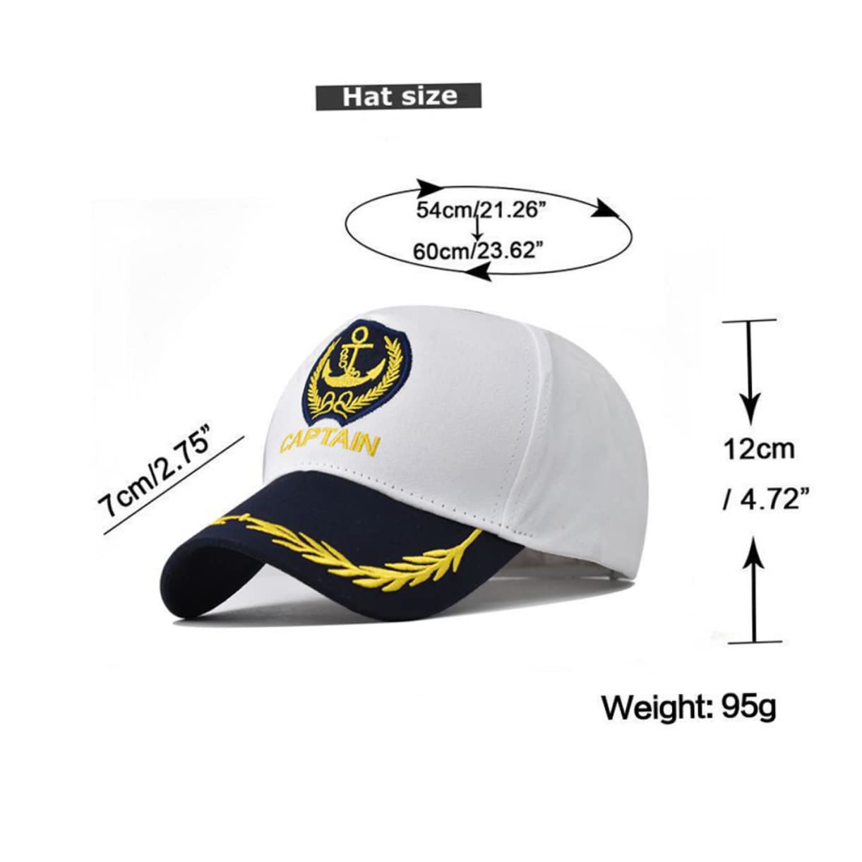 SOIMISS Gorra Azul Marino Gorro Sol Sombrero Sol Gorra Marina Sombreros De Fiesta Divertidos Tapa Traje De Yate De Las Mujeres Sombreros De para Hombre