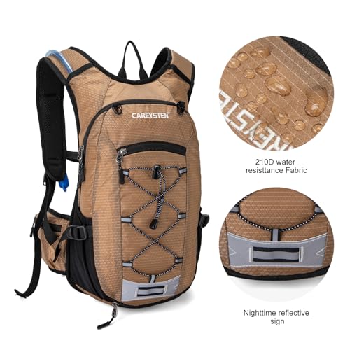 Carey STENHydration Backpack Cycling Pack Equipped 2L Water Bag(Khaki) - image 4