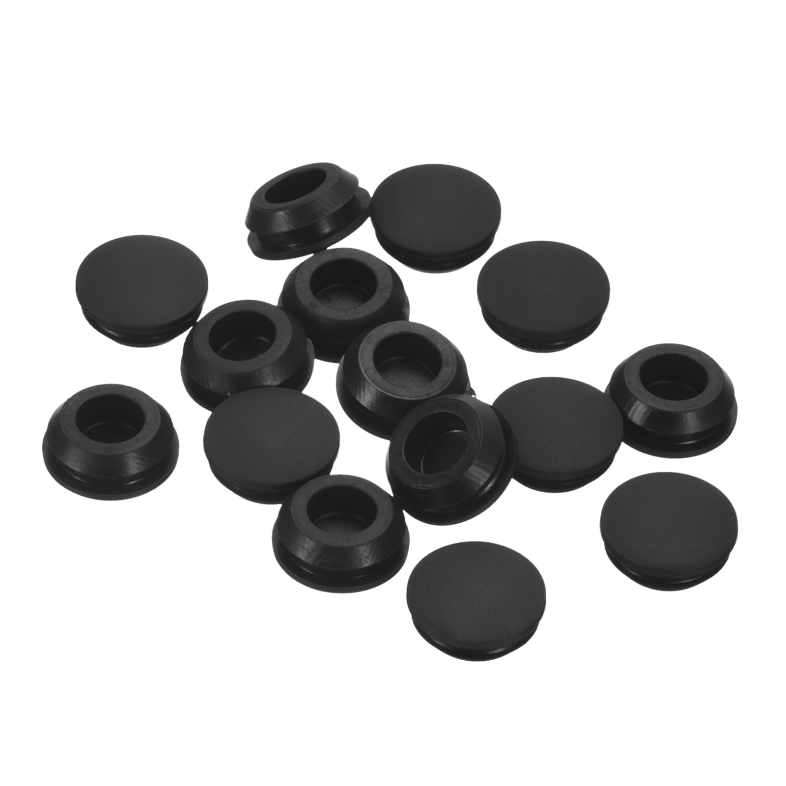 ROWORKX 12-13mm Silicone Snap-In Hole Plugs, 15PCS Rubber Blanking Plugs
