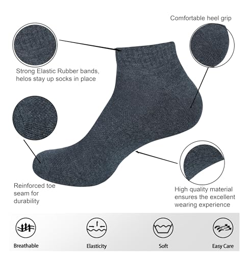 Image of Women Cotton Ankle Socks Soft Comfortable Durable Breathable Reinforced Double Layer Cushioned