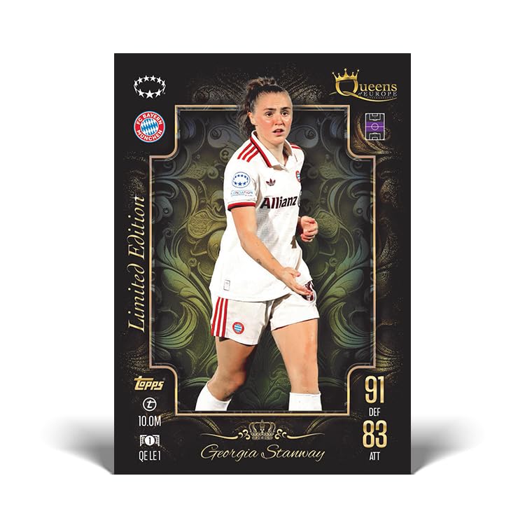 Topps Match Attax 24/25 – Update Mega Multipack #5 – Queens of Europe ! 41 cartes dont 16 cartes Queens of Europe et exclusive Georgia Stanway LE