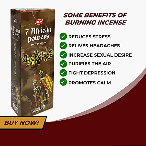 Seven African Powers - Box Of Six 20 Gram Tubes - Hem Incense #TOP2