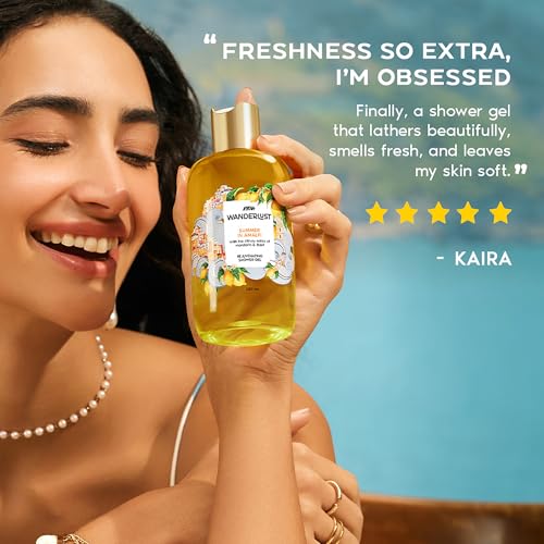 Image of Wanderlust Summer in Amalfi Shower Gel, 250 ml| Nourishes & Rejuvenates | Gentle Cleanser| Refreshing bodywash | Enriched With hydrating Glycerine | Paraben-Free, Vegan | Suitable for All Skin Types | Nourishes & Rejuvenates, Gentle Cleanser, Enriched With Hydrating Glycerine, Paraben-Free, Vegan, Suitable for All Skin Types