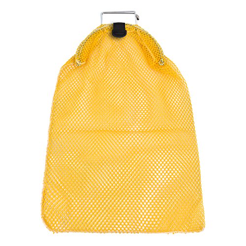 Trident Galvanized Wire Handle Mesh Gear and Game Bags with D-Ring (Large, Yellow 18