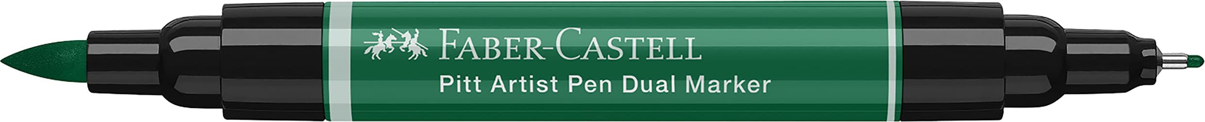 Faber-Castell Art & Graphic Pitt Artist Pen Dual Marker India Ink, Dark Phthalo Green, Single, Art, Craft, Drawing, Sketching - Image 2