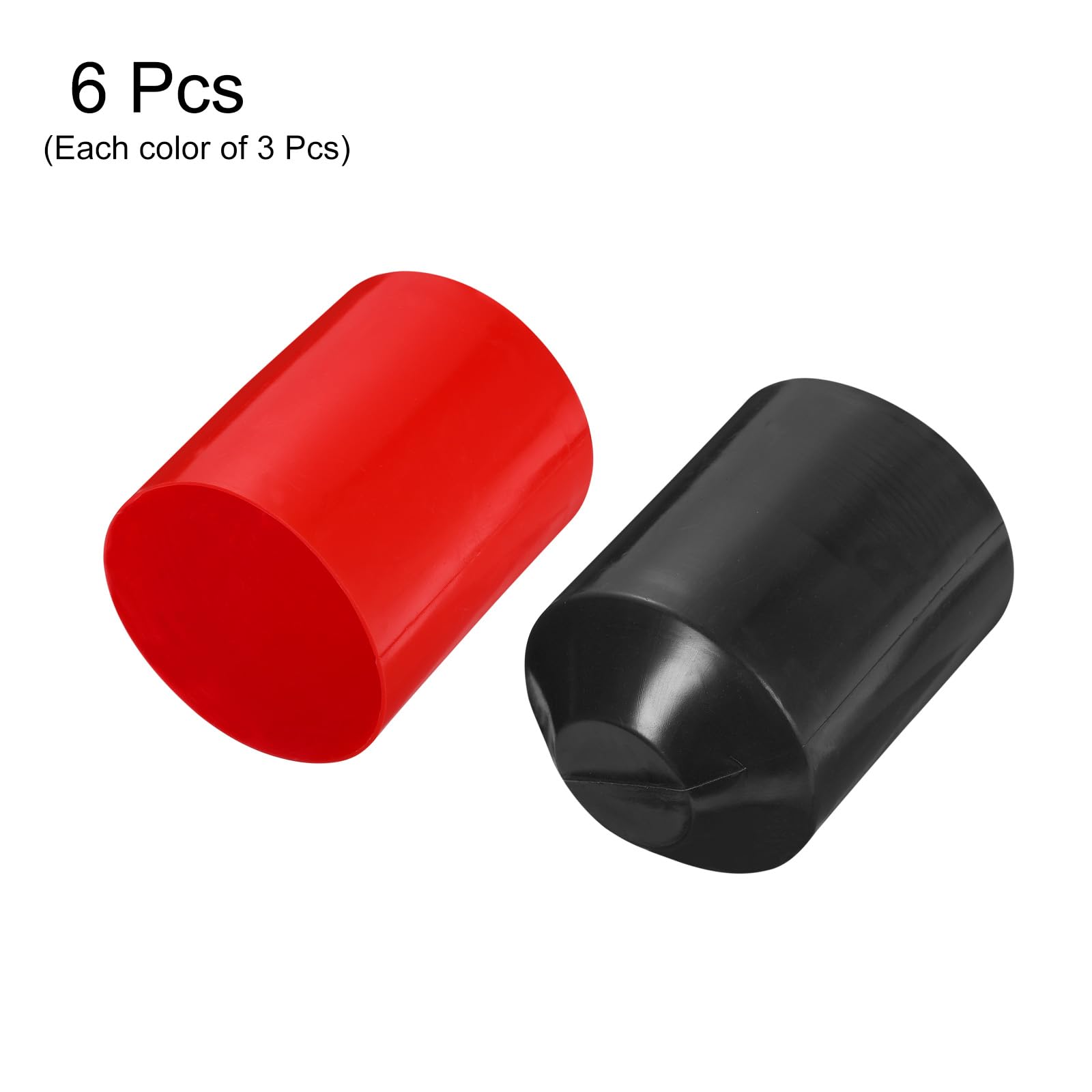 QUARKZMAN 6pz Cappucci Termorestringenti per Estremità 100mm ID x 140mm L Rapporto 3:1 Guaina Termorestringente Cappucci Sigillati Impermeabili Adesivi per Cavi Elettrici, Nero Rosso
