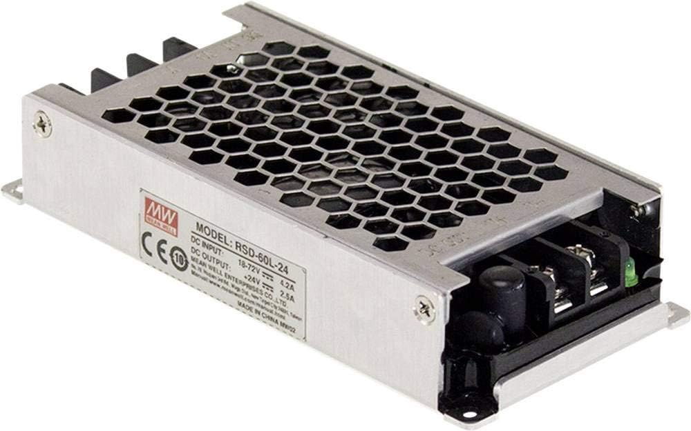 MEAN WELL Well RSD-60G-24 - Convertidor de corriente (12 V, 24 V, 36 V, CC 24 V, CC, 2,5 A, 60 W)