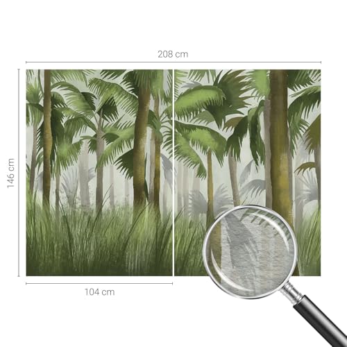 Papier peint forêt tropicale avec impression haute qualité - 5