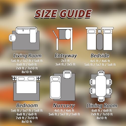 Tapete decorativo 8 x 10 pies flannel antideslizante miniatura 7