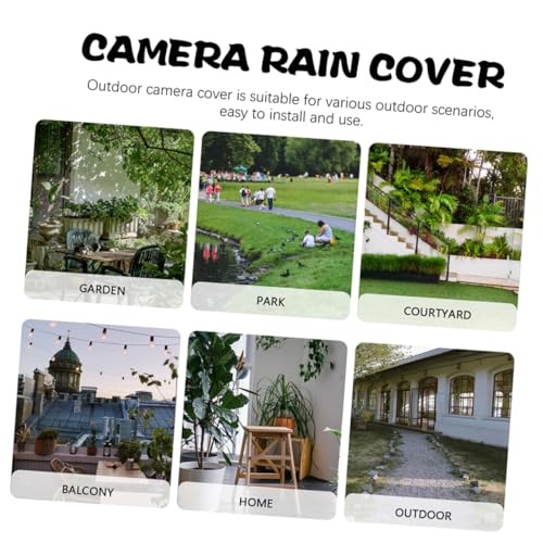 Funda para cámara de exterior y protector para cámara de vigilancia con parasol de dos unidades 5