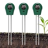 MEYAGOT Medidor De Ph del Suelo,3 Piezas Kit De Prueba De Suelo 3 En 1,Probador De Suelo,Higrómetro de Suelo Ideal para Jardín,Plantas de Suelo,Flor,Césped,Jardín