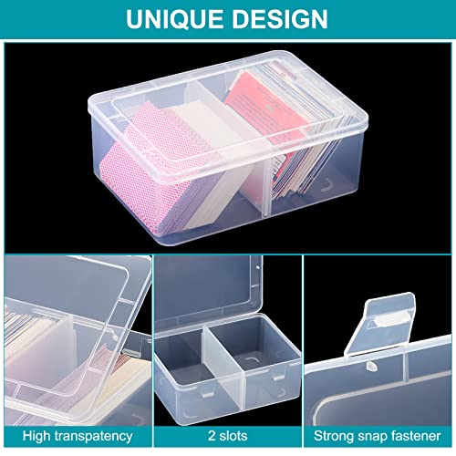PATIKIL 1200+ Baseball Card Storage Box, 4 Pack Clear Sports Cards Holder Organizer - Image 3