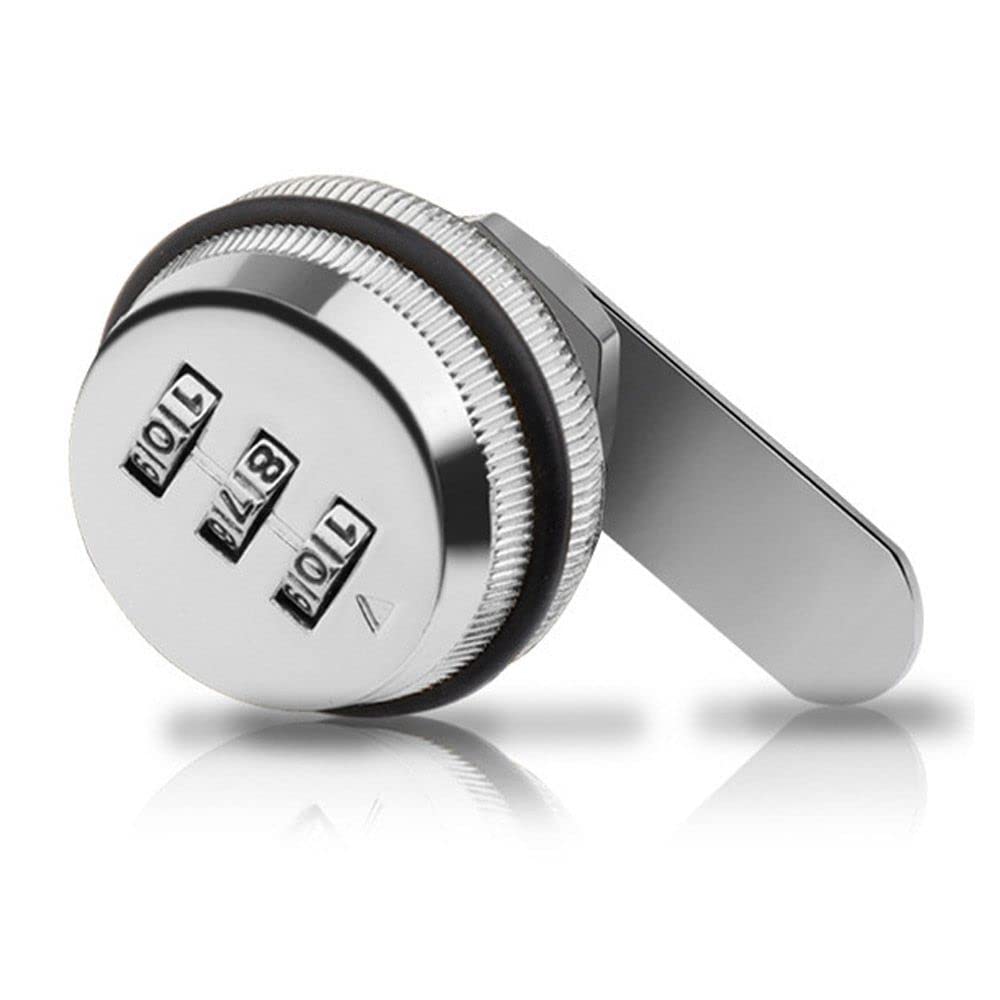 Code Drawer Lock 20mm Smart Cam Code Lock for Mailbox Cabinet Door Zinc Alloy Box Lock(Silver)