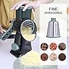 Kaishun Cheese Grater Rotary Grater Sredder Stainless Steel with Vacuum Suction Base Madonline Multi Functional Kitchen Tool Perfect for Easy Shredding and Slicing ((Clear) BlackCyan) #4