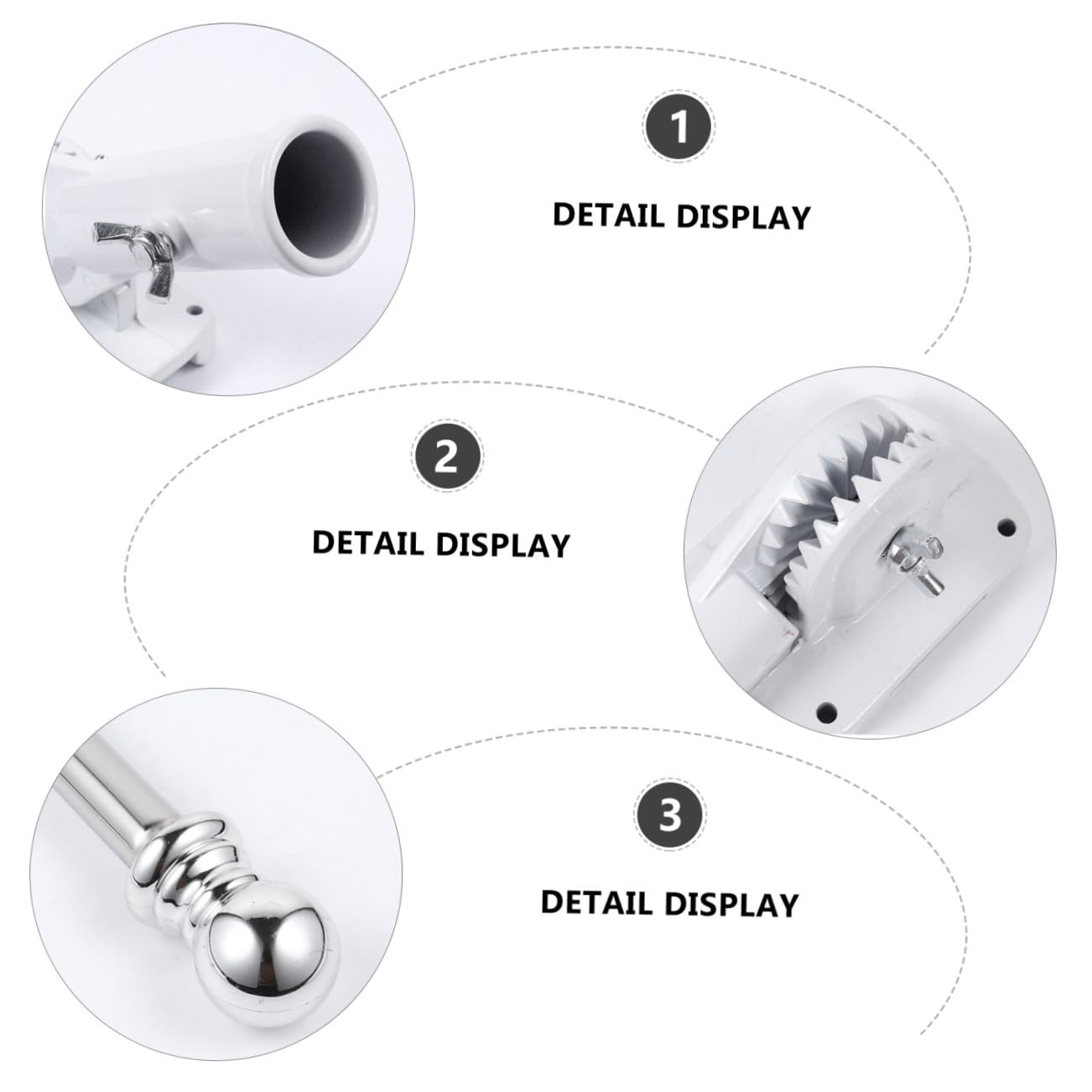 Set Asta Portabandiera 19 M in Acciaio Resistente con Base Pesante Bianca Kit Asta Bandiera Girevole da Parete Resistente alle Intemperie per Decorazioni Esterne e Giardino