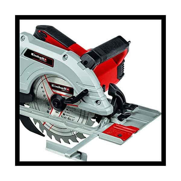 Einhell Handkreissäge TE-CS 190/1 (1.500 W, 5.500 min-1, werkzeuglose Einstellung, großer Griffbügel, Alu-Sägetisch… – Bild 7