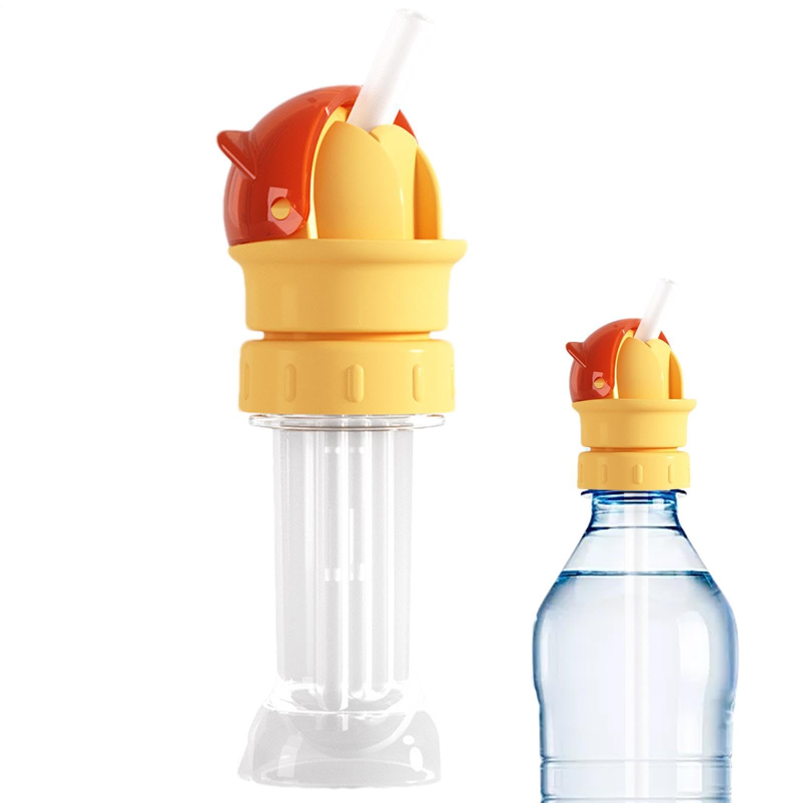 Water Bottle Spout Conversion Cap, Reusable Leak-Proof Water Bottle Straw Lid, for Children Boys Girls