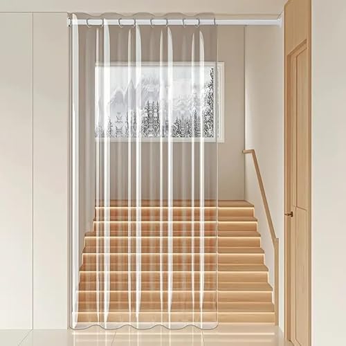 Homerz PVC Pack of 1 Transparent AC Curtain | Waterproof | All Seasons, AC, Rain, Dust & Wind Protection| 4.5 ft Wide cupboards, Drawer Liners (Pack o