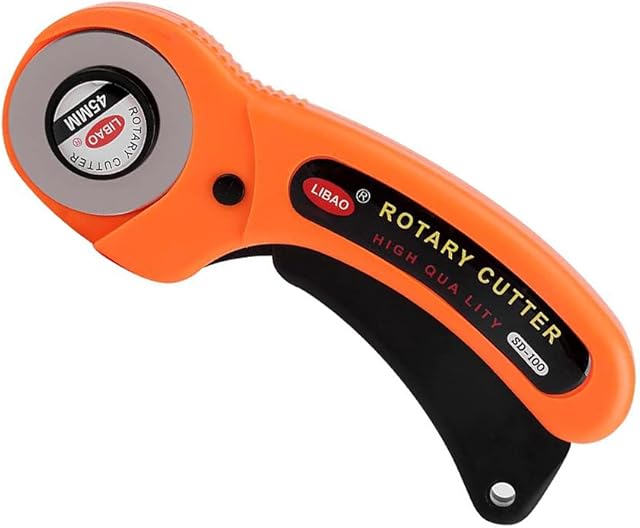 Rotary Cutter,45mm Rolling Cutter Roller Fabric Cutter Blades Round Manual Wheel Cutter for Crafting Sewing Quilting Clothing Dressmaking