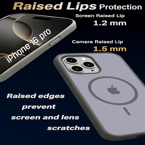 Image of AIBEX Protective OStand Case Compatible for Apple iPhone 16 MagSafe Compatible | Slim Back Cover with Camera Lens Protection, Strong Magnetic Support & Anti-Slip Grip | Military Grade Drop Protection
