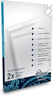 Bruni Screen Protector compatible with TD Tech EC006 Protector Film, crystal clear Protective Film (2X)