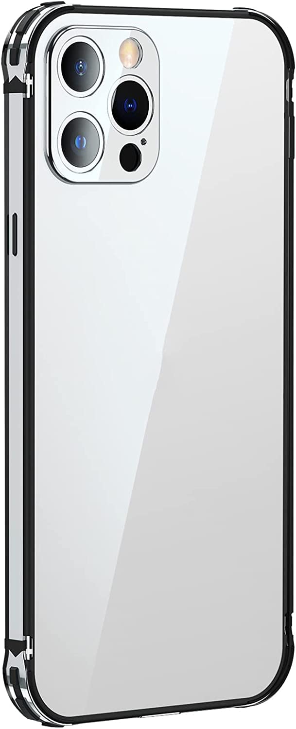 Étui iPhone 13 Pro en acier inoxydable argenté rigide de haute qualité - 2