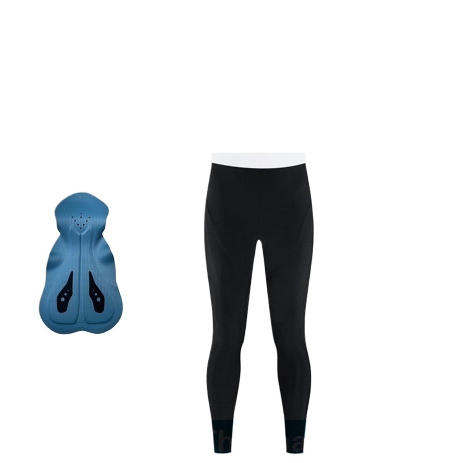 Largo Culote Ciclismo Pantalones de ciclismo con cojín de esponja de alta densidad for hombre, pantalones largos de lana térmica con pechera, almohadilla de Gel for bicicleta, pantalones con pechera d